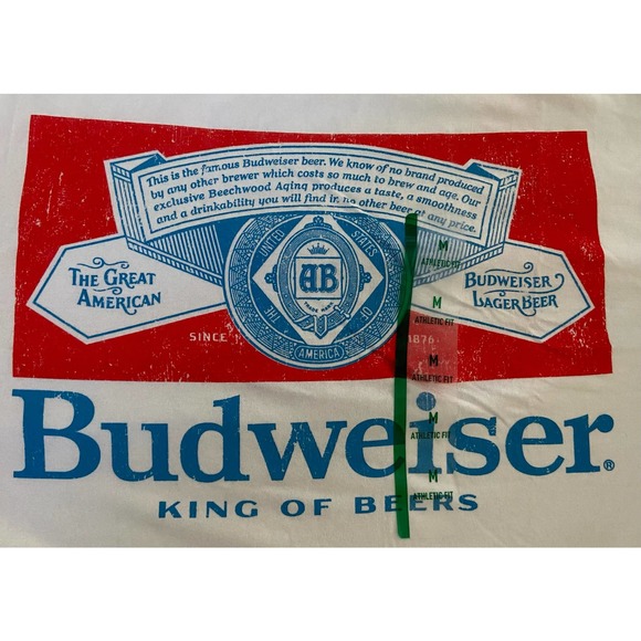 Short Sleeve Budweiser Graphic Crewneck T-Shirt SZ medium - Picture 2 of 2